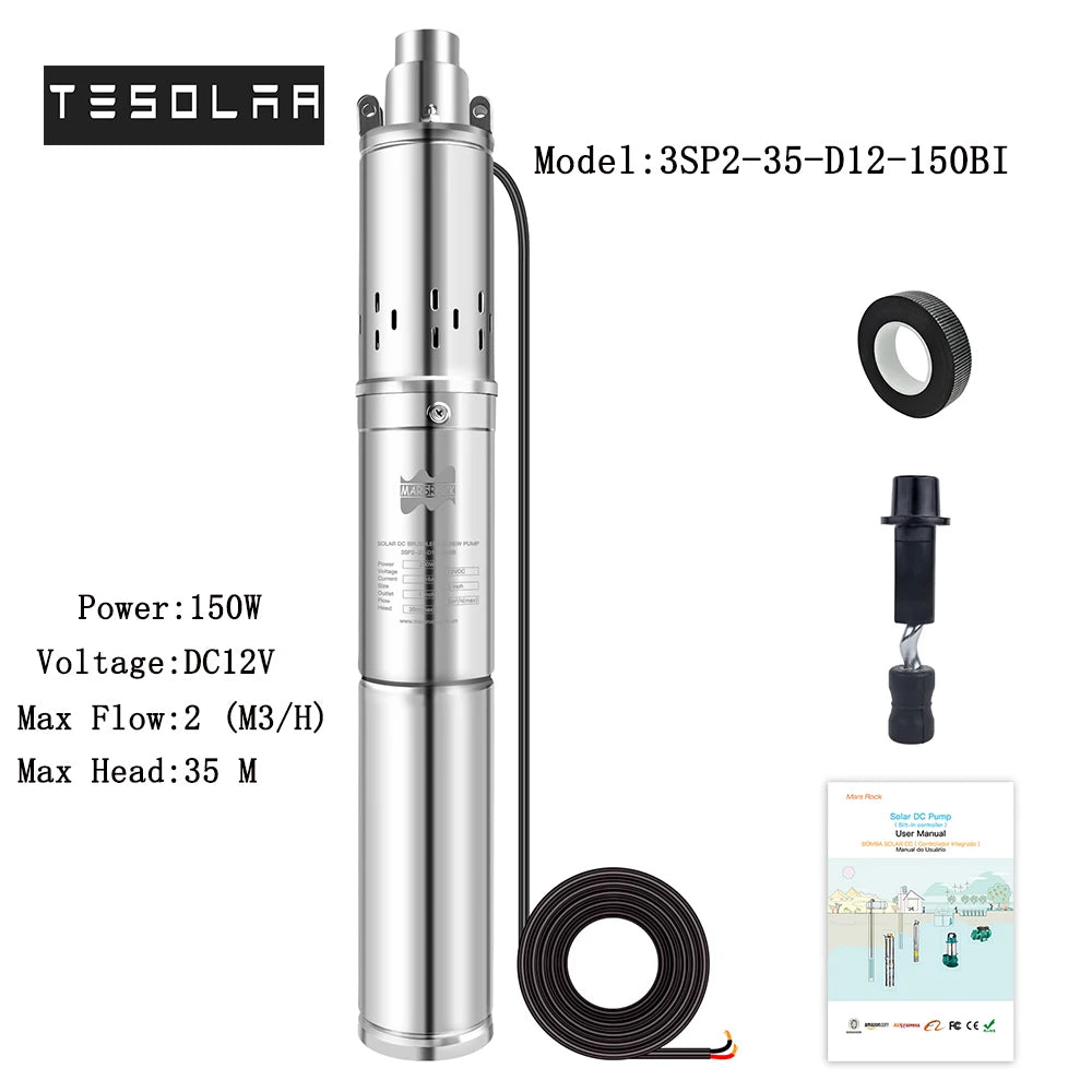 150W Solar Pump DC 12V Solar/ Water Pump