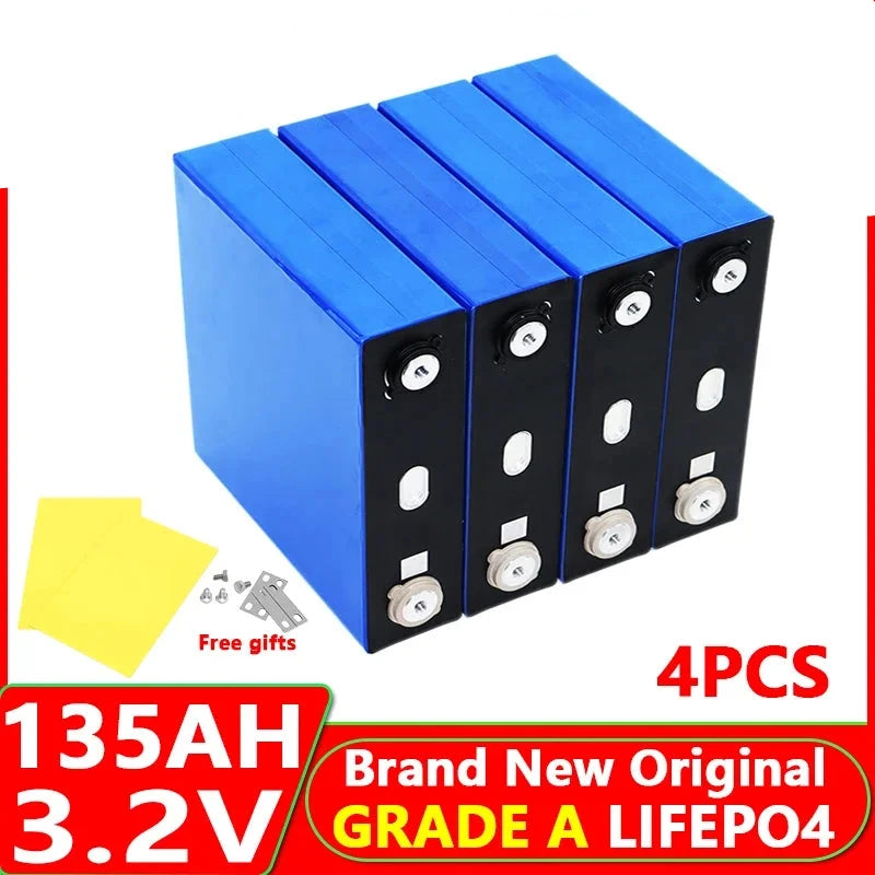 4pcs LiFePO4 135Ah Battery - 12v/24v