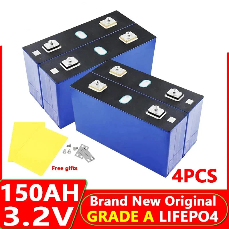 4pcs LiFePO4 150Ah Battery - 12v/24v