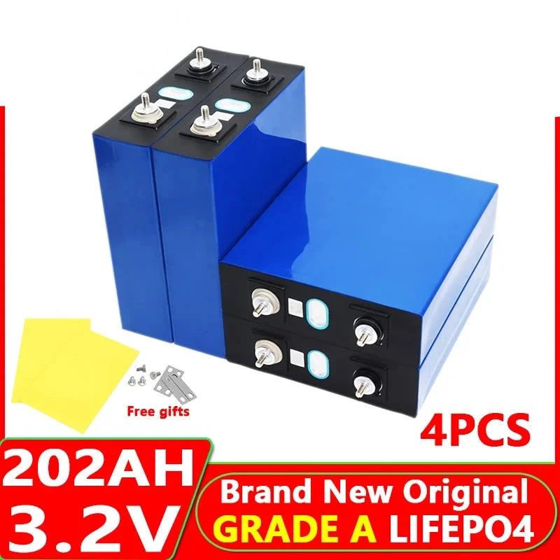 4pcs LiFePO4 202Ah Battery - 12v/24v