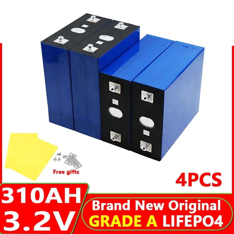 4pcs LiFePO4 310Ah Battery - 12v/24v