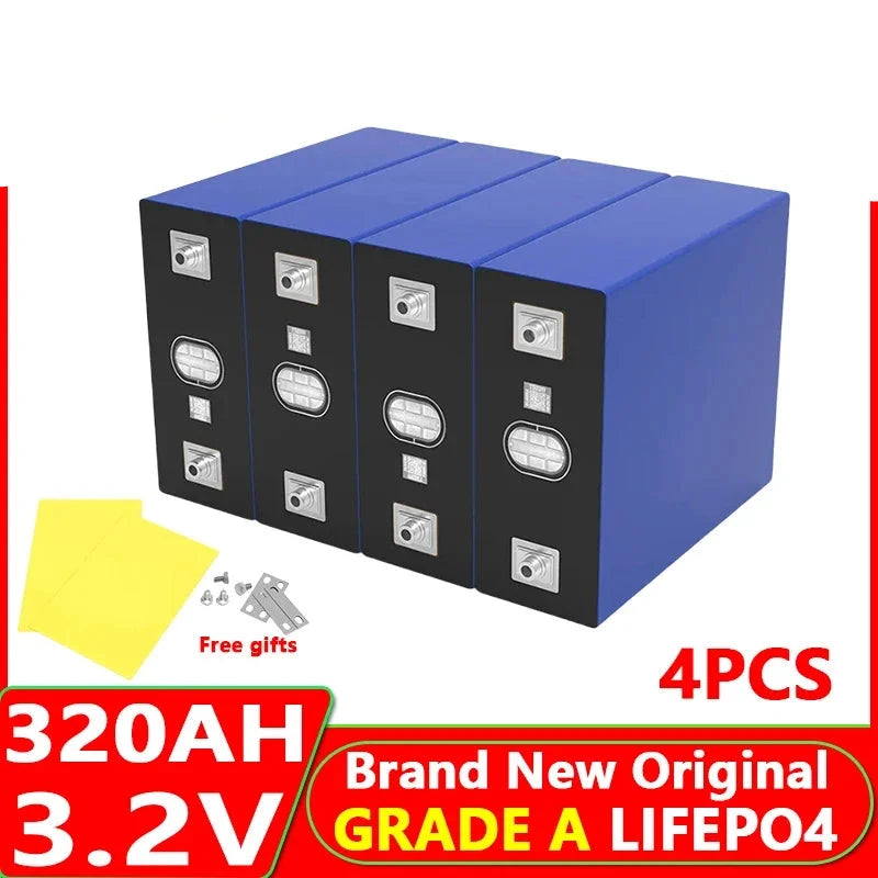 4pcs LiFePO4 320Ah Battery - 12v/24v