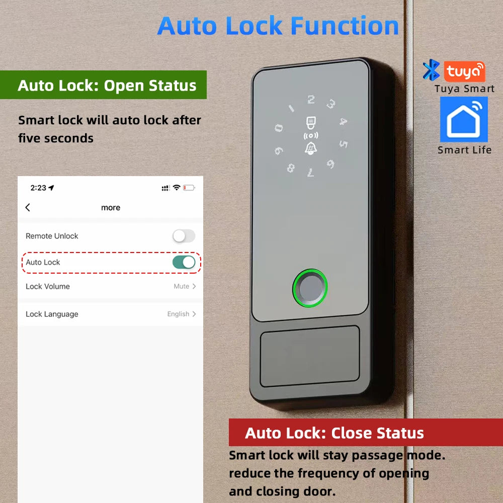 door lock automatically via app