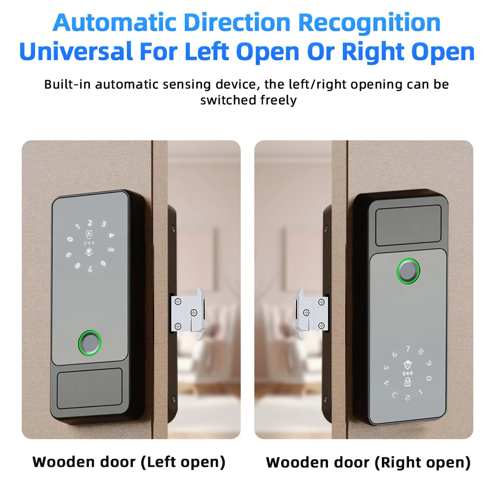 Device door lock for left or right door direction
