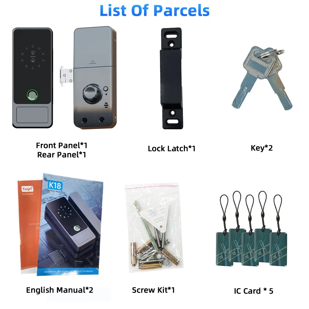 door Lock devices packaging items