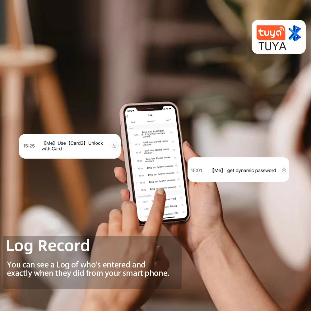 Person looking via Tuya app Logs