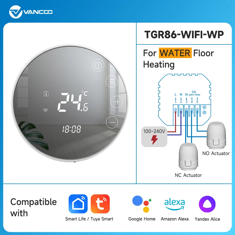 Water floor heating TGR86 Smart WIFI Thermostat