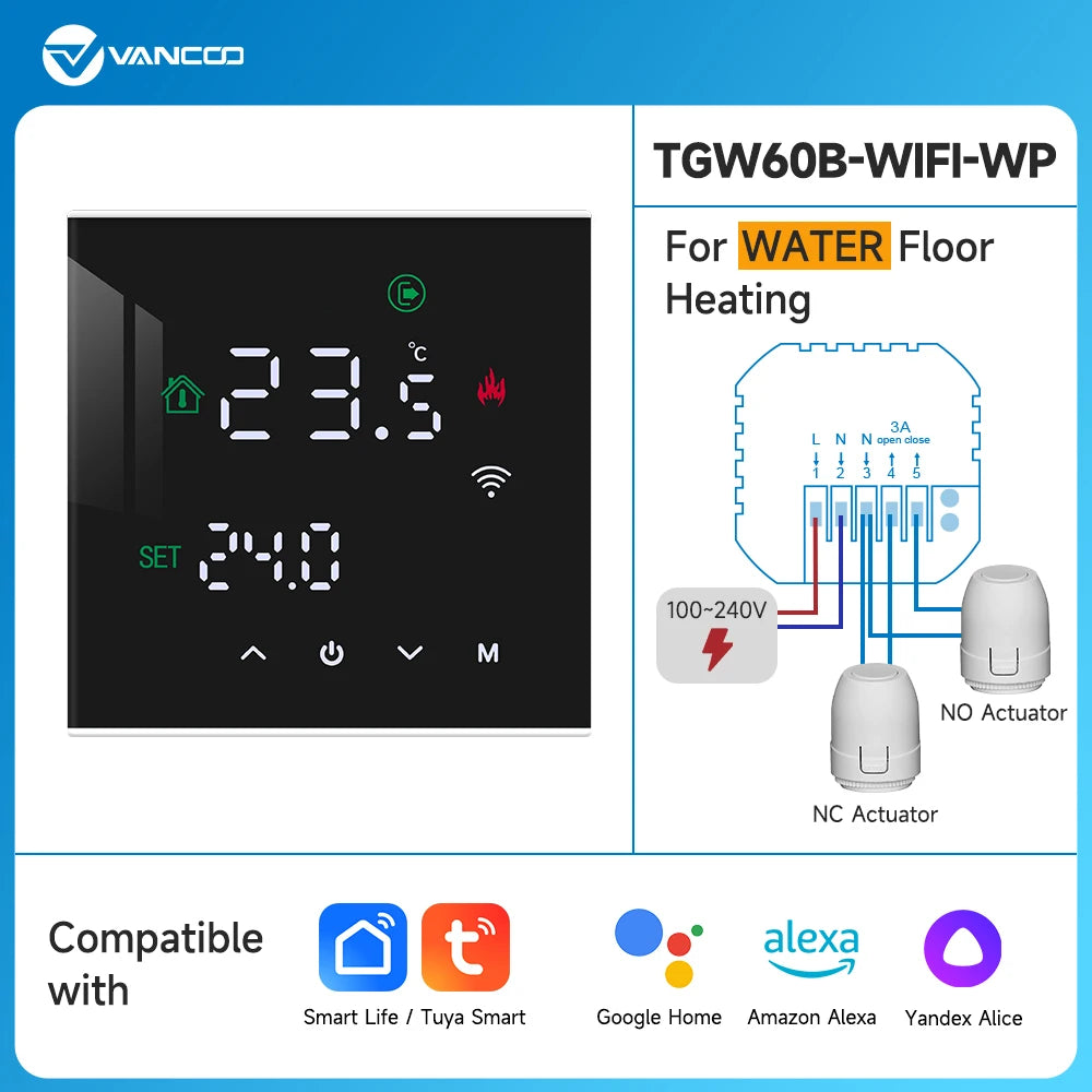 Water floor heating TGW60B Smart WIFI Thermostat