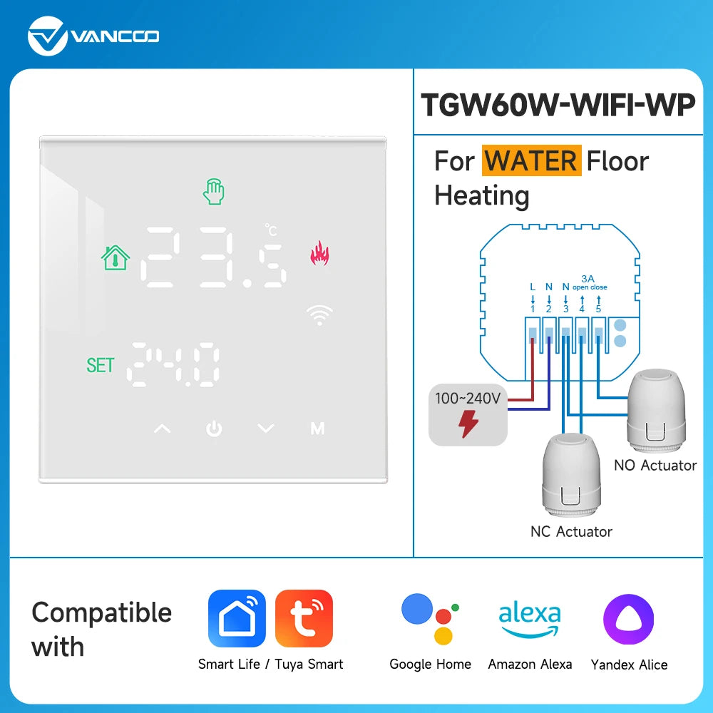 Water floor heating TGW60W Smart WIFI Thermostat