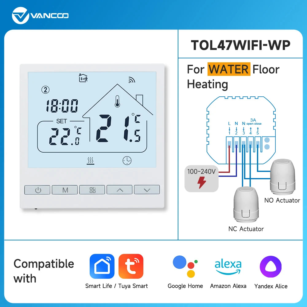 Water floor heating TOL47WIFI Smart WIFI Thermostat